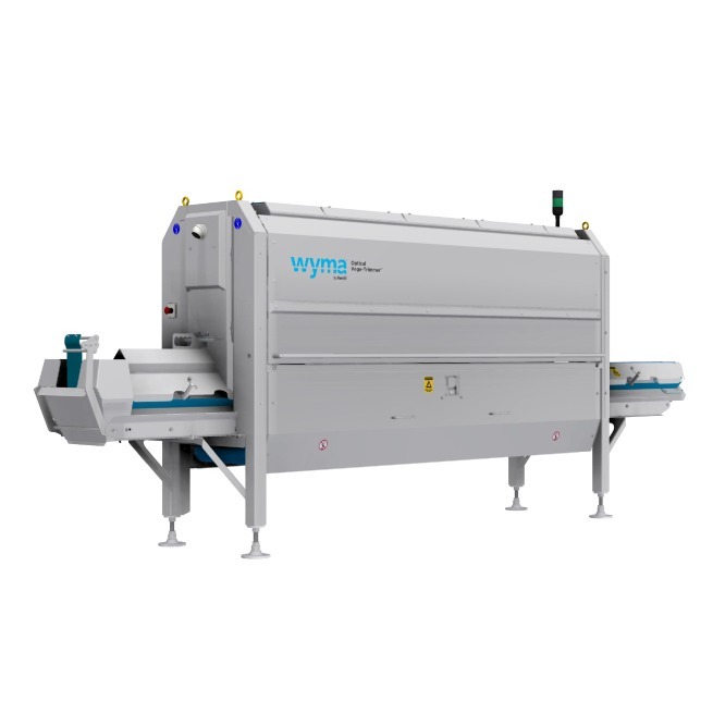 Wyma Optical Vege-Trimmer precision cutting machine with hygienic design